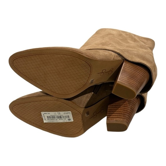 JESSICA SIMPSON Coulton Suede Foldover Bootie Sandstone Size 9 - Picture 9 of 9